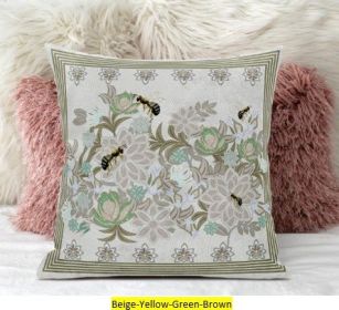 Bee 28x28 Blown Seam Broadcloth Bee Print Throw Pillow
