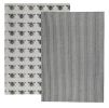 Tea Towels With Dark Green Bumble Bee Oven Gloves