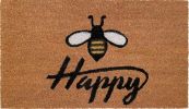 Bee Happy Dormat 17x29 Calloway Mills
