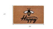 Bee Happy Dormat 17x29 Calloway Mills