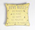 Honey Typographic Bee Cushion Cover