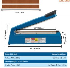 Impulse Sealer Manual Heat Seal Machine