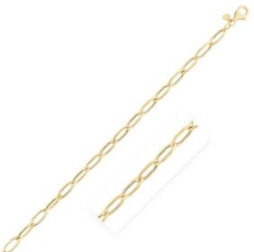 14k Yellow Gold Hexagon Link Bracelet